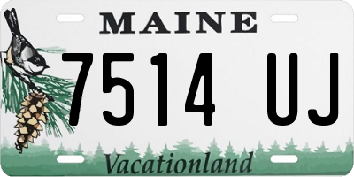 ME license plate 7514UJ