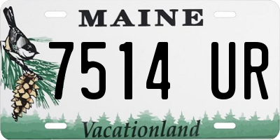 ME license plate 7514UR