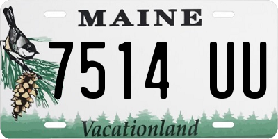 ME license plate 7514UU