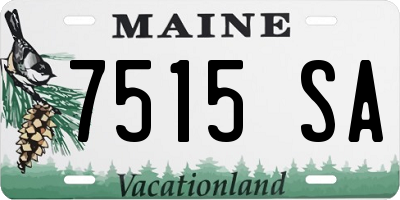 ME license plate 7515SA