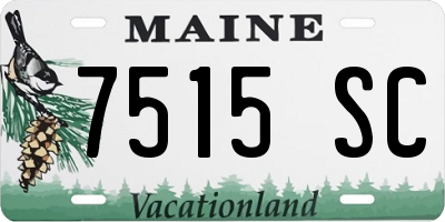 ME license plate 7515SC