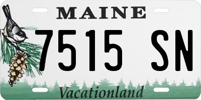 ME license plate 7515SN