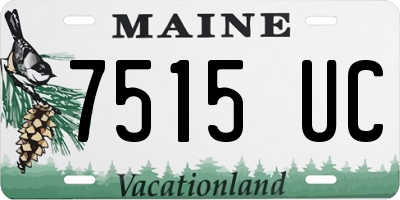 ME license plate 7515UC