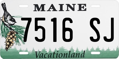 ME license plate 7516SJ