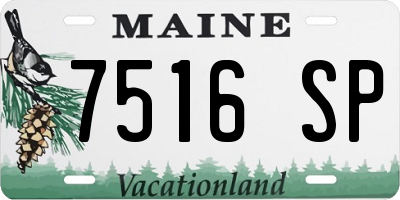 ME license plate 7516SP