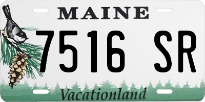 ME license plate 7516SR