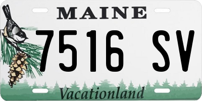 ME license plate 7516SV