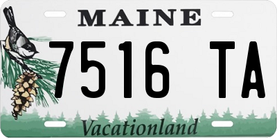 ME license plate 7516TA