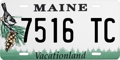 ME license plate 7516TC