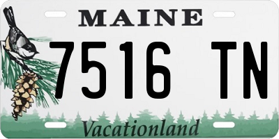 ME license plate 7516TN