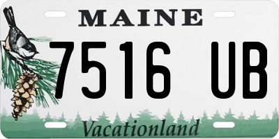 ME license plate 7516UB