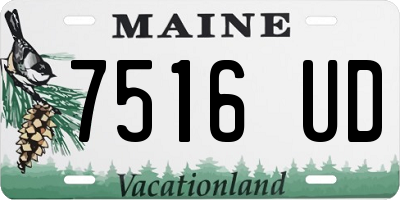 ME license plate 7516UD
