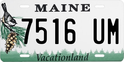 ME license plate 7516UM