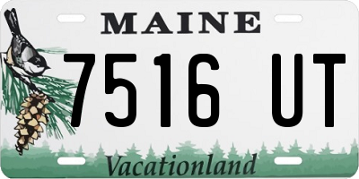 ME license plate 7516UT