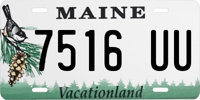 ME license plate 7516UU