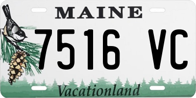 ME license plate 7516VC