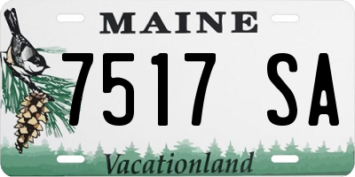ME license plate 7517SA