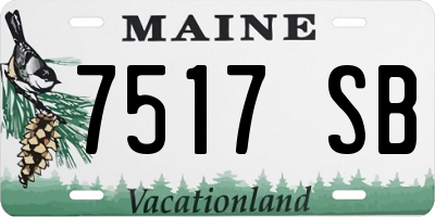 ME license plate 7517SB