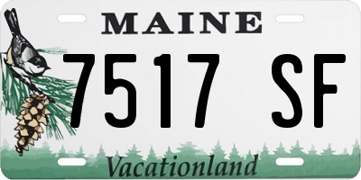 ME license plate 7517SF