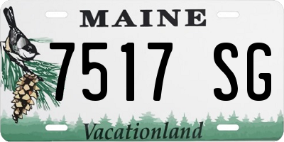 ME license plate 7517SG