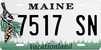 ME license plate 7517SN