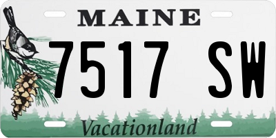 ME license plate 7517SW