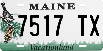 ME license plate 7517TX