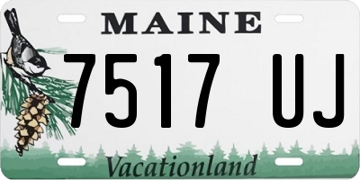 ME license plate 7517UJ