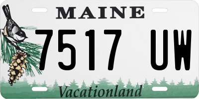 ME license plate 7517UW