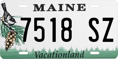 ME license plate 7518SZ