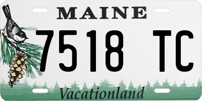 ME license plate 7518TC
