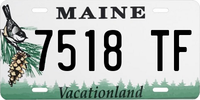 ME license plate 7518TF