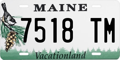 ME license plate 7518TM