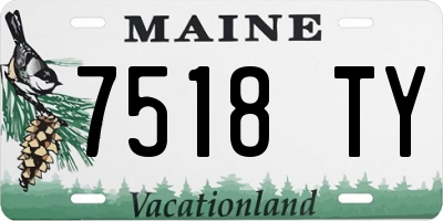 ME license plate 7518TY