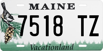 ME license plate 7518TZ