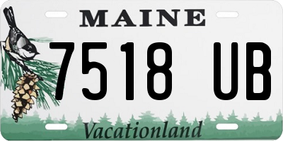 ME license plate 7518UB