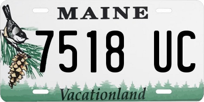 ME license plate 7518UC