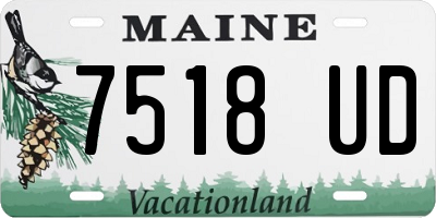 ME license plate 7518UD