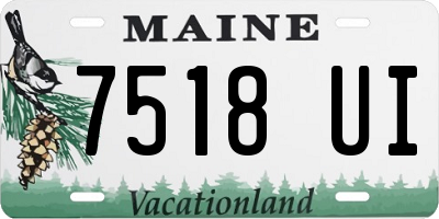 ME license plate 7518UI