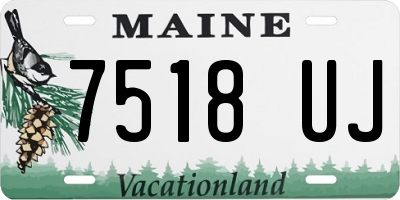 ME license plate 7518UJ