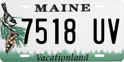 ME license plate 7518UV