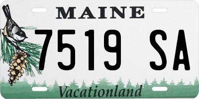 ME license plate 7519SA