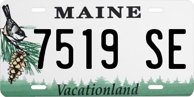 ME license plate 7519SE