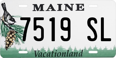 ME license plate 7519SL