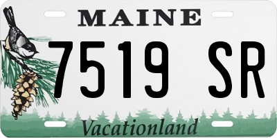 ME license plate 7519SR