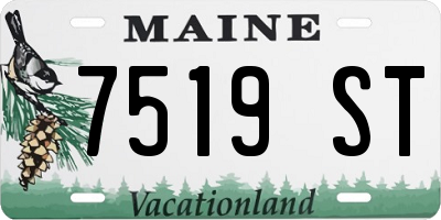 ME license plate 7519ST