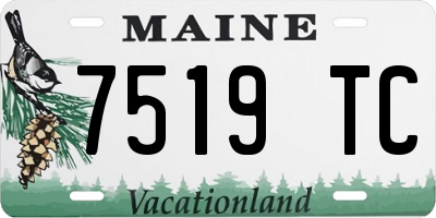 ME license plate 7519TC