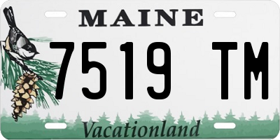 ME license plate 7519TM