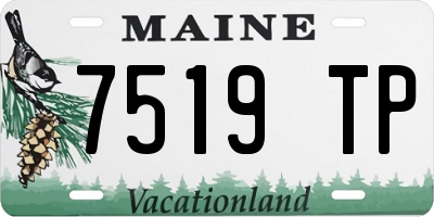 ME license plate 7519TP