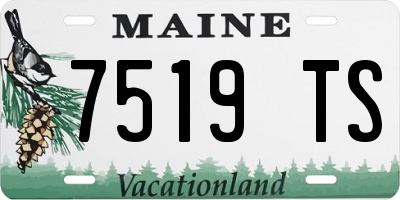 ME license plate 7519TS